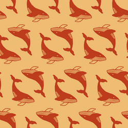 Sperm whale seamless pattern colorful whale Vector Image