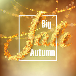 Autumn background with leaves vector