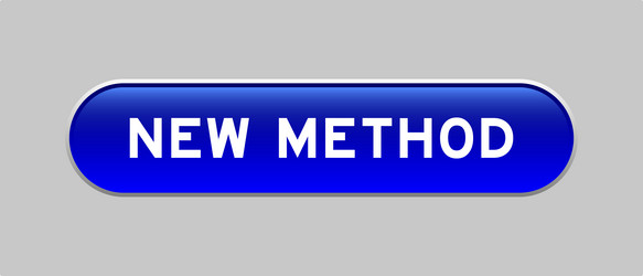 blue color capsule shape button with word new vector image