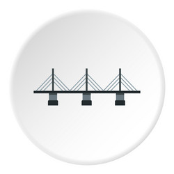 bridge with triangular supports icon flat style vector image