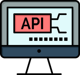 computer code coding education flat color icon vector image
