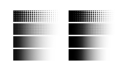 gradient halftone pattern set dots vector image