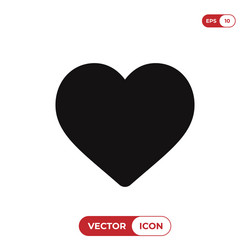 Flat heart icon Royalty Free Vector Image - VectorStock