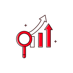 predictive demand forecasting icon design vector image