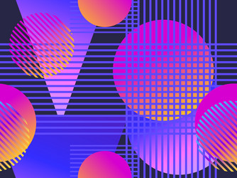 seamless pattern with geometric objects vector image