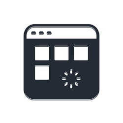 black loading a data window with progress bar vector image