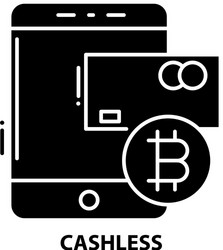 Cashless line icon outline symbol Royalty Free Vector Image