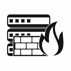 Database Firewall Icon vector image