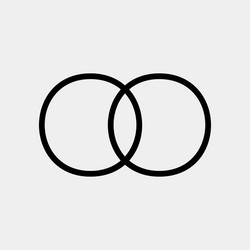 diagram venn icon in line style for any projects vector image