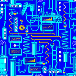 factory conveyor bitcoin crypto currency mining vector image