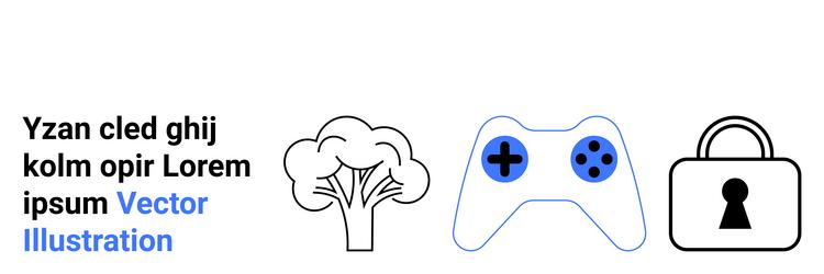 nature tree video game controller security lock vector image