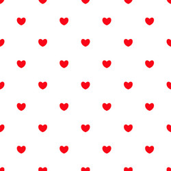 red hearts seamless pattern vector