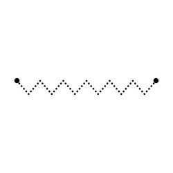 tracing line dotted zig zag worksheet vector image