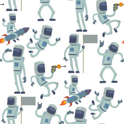 Astronaut Character in Space vector image