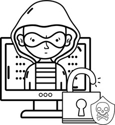 isolated security system design vector image