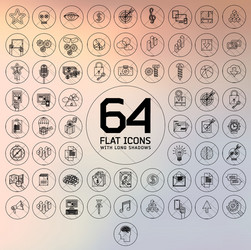 modern thin line icons for web and mobile vector image