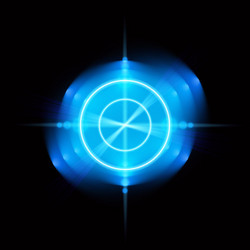 neon target isolated game interface element vector image