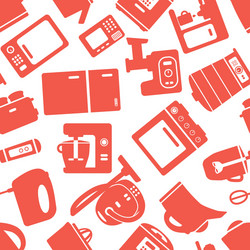 Seamless pattern with electronic appliances vector