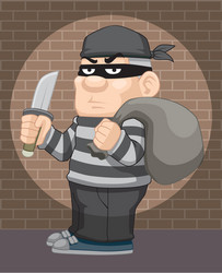 Thief running dog Royalty Free Vector Image - VectorStock