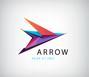 Hexagonal arrow line logo Royalty Free Vector Image