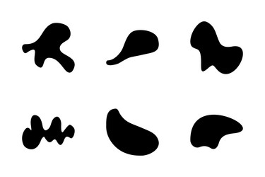 abstract blobs liquid and fluid shape pictogram vector image