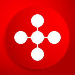 connected circles nodes as technology tech vector image