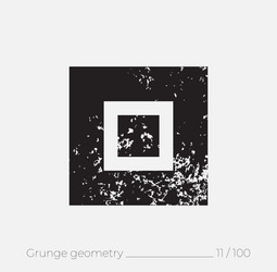 geometric simple shape in grunge retro style vector