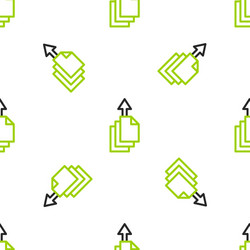 line data export icon isolated seamless pattern vector image