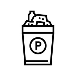 Polyethylene plastic line icon Royalty Free Vector Image