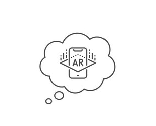 augmented reality phone line icon vr simulation vector