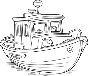 Speed Boat sketch line art illustration 9275646 Vector Art at Vecteezy