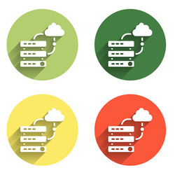 set network cloud connection icon isolated vector image