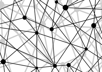 abstract black and white molecule science vector image