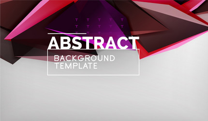 abstract color triangles geometric background vector image
