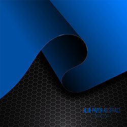 blue paper abstract in dark scene vector