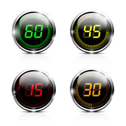 Digital Timer Icons - Countdown vector image