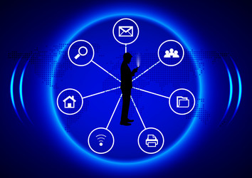 graphics diagram cloud computing concept vector image