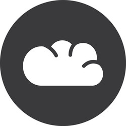 isolated cloud shape block flat style icon vector image