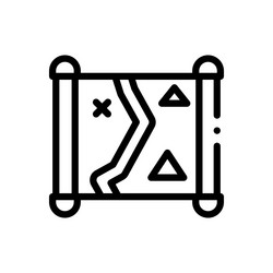 map icon thin linear style design isolated vector image