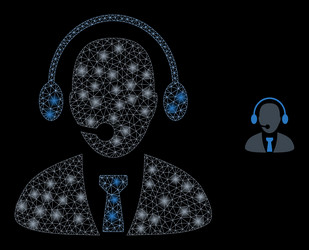 mesh web call center director with magic vector image
