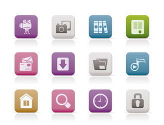 Website and Computer Icon Set vector image