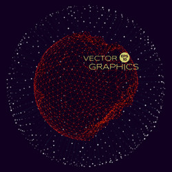 Destructured Planet with Network vector image