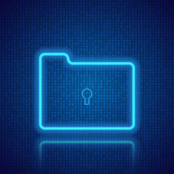 folder on the background of digital data vector image