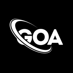 Goa logo letter design Royalty Free Vector Image