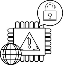 isolated security system design vector image