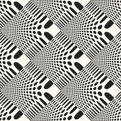 Monochrome moire dots textured checked pattern vector