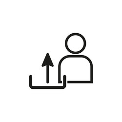 user profile upload icon eps vector image