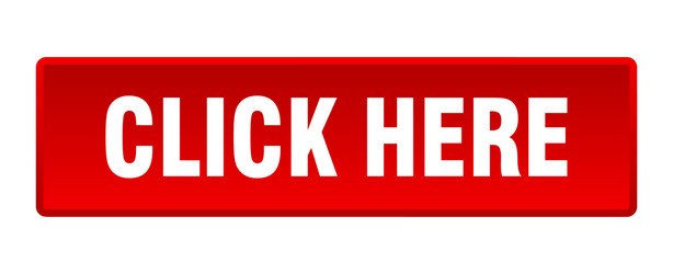 click here button square red push vector image