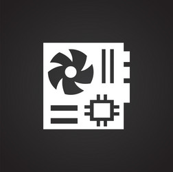 computer chip related icon on background vector image