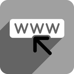 select website flat square icon with long shadow vector image